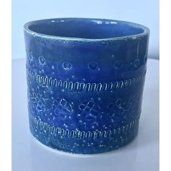 Bitossi Rimini Blue Vintage Italian Ceramic Pottery Vase - Picture 1 of 8